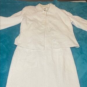 Talbots White Long Sleeve Dress